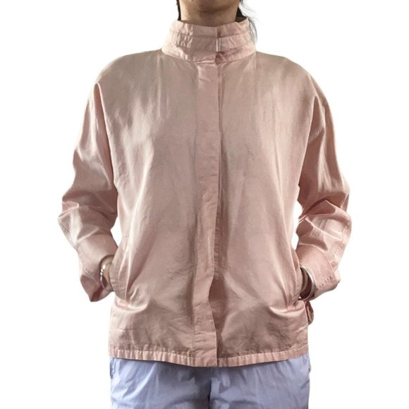 calvin klein collection boxy pastel pink light silk jacket size S-M - Picture 2 of 3